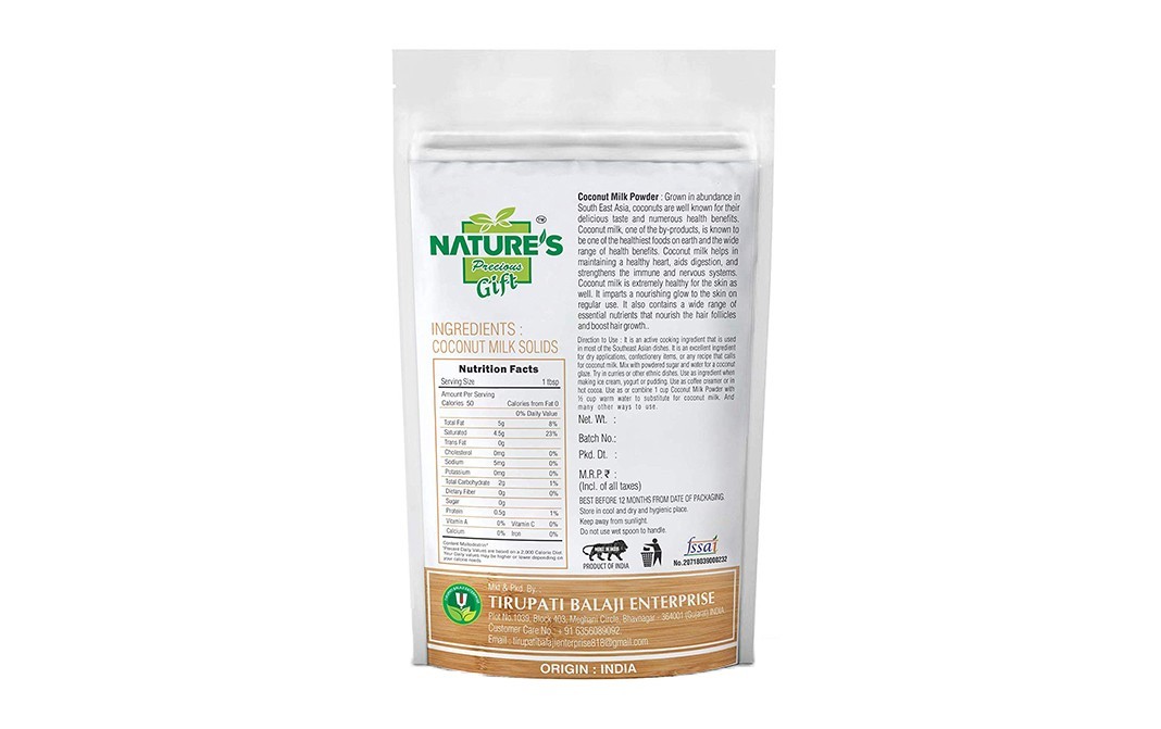 Nature's Gift Coconut Milk Powder    Pack  1 kilogram